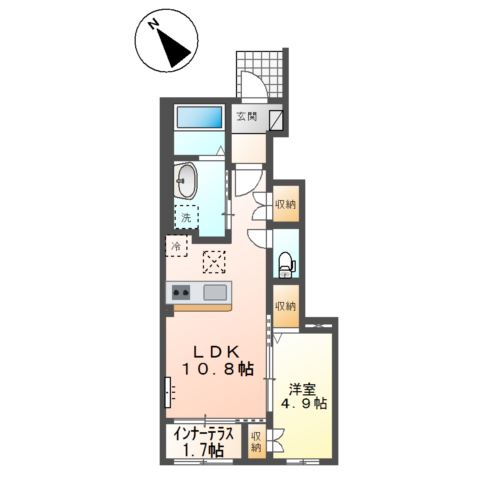 三杉町新築アパートB 間取り図