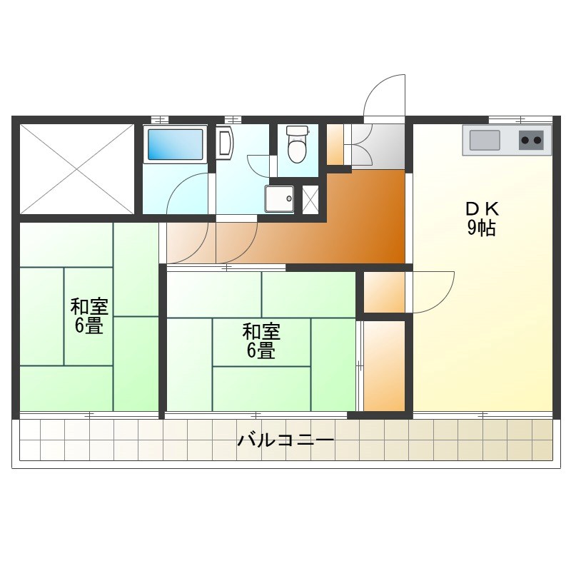 マンション結城  B06号室 間取り