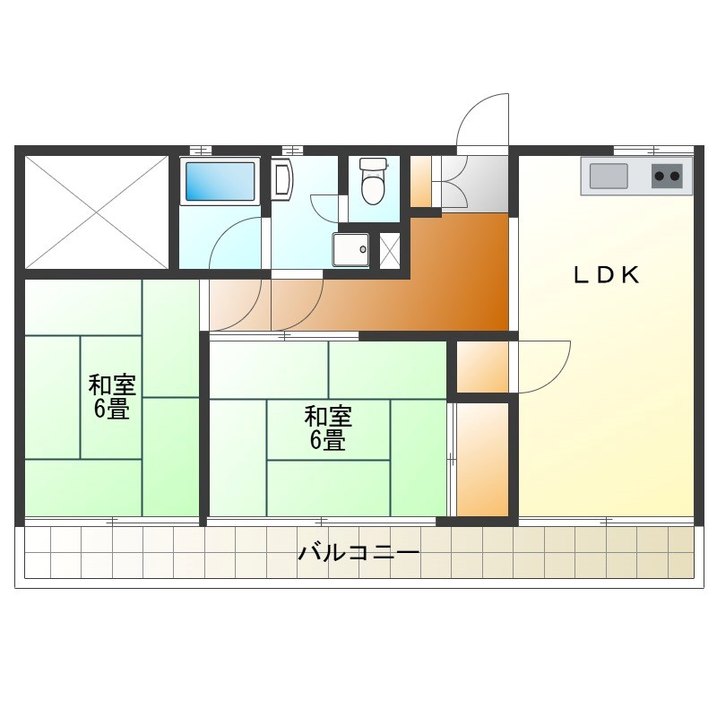 マンション結城  B06号室 間取り