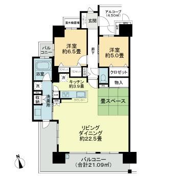 サーパス陽東 12F号室 間取り