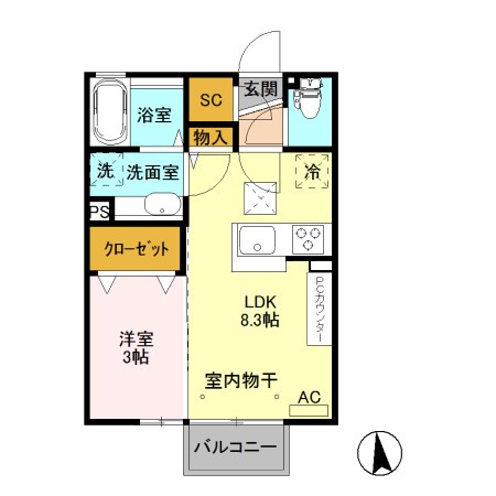 レジェンド 202号室 間取り