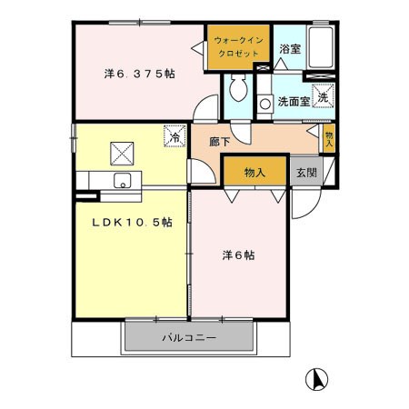 ボンヌシャンスA 間取り図