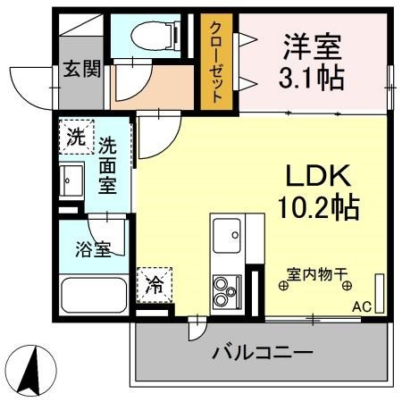 フォルトゥーナ 305号室 間取り