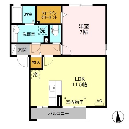 グラディオン　A 間取り図