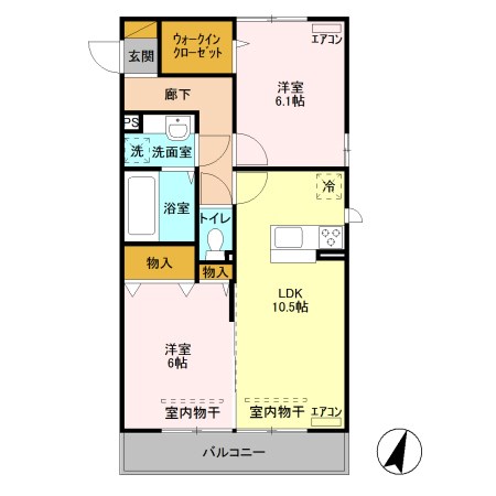 グランオッツ Ⅱ A 間取り図