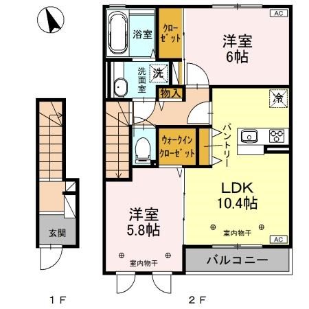 エール　リヴェール　C 間取り図