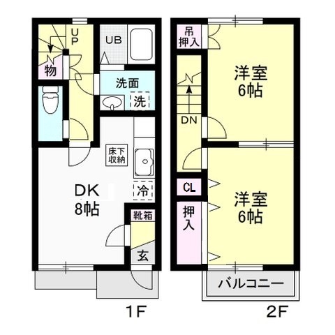 ボヌール 103号室 間取り