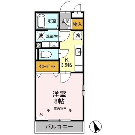 アネシス城北 B 301号室 間取り