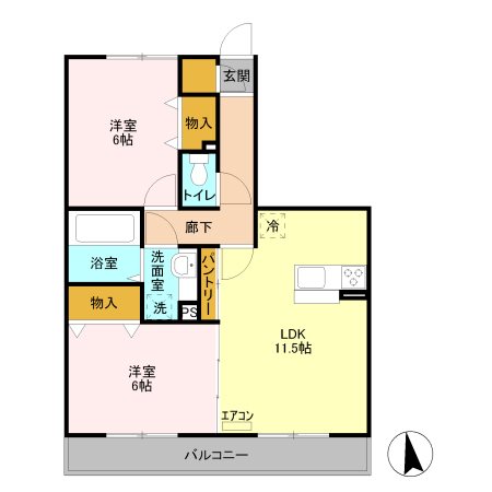 イストワール 間取り図