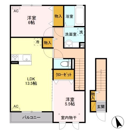 エスプリメールB 間取り図