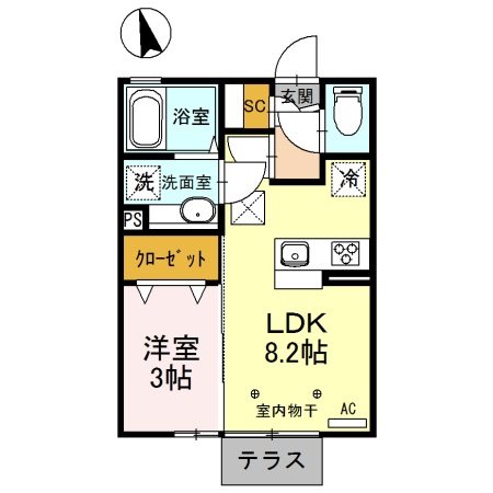 さくら　Ａ 102号室 間取り