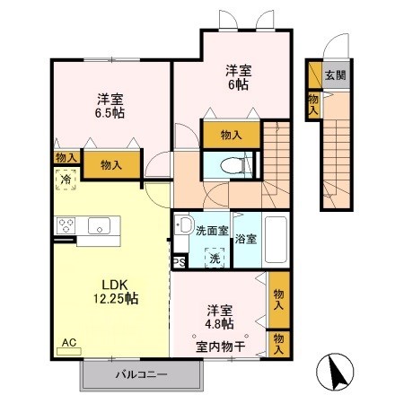 シェーンベルク 202号室 間取り