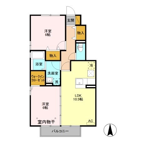 グリーンローズD 間取り図