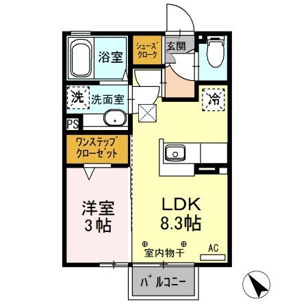 ウエリントン 102号室 間取り