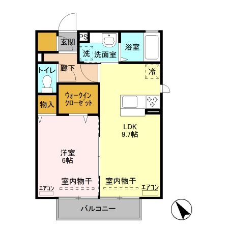 アルトゥーラ 201号室 間取り