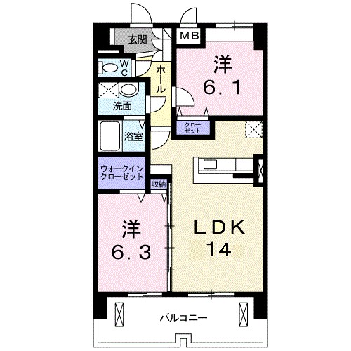 ペットマンションあかやま 207号室 間取り