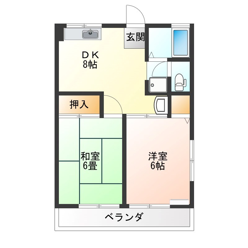 フロイデンハイム　B棟 間取り図