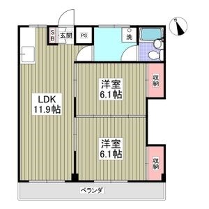 ニュー双葉マンション3号棟 間取り図