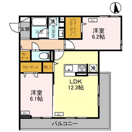 CLASSEUM元今泉 301号室 間取り