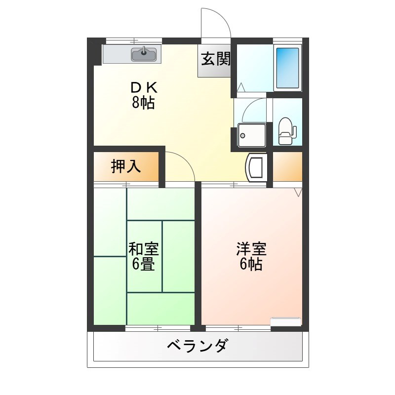 フロイデンハイム　B棟 間取り図