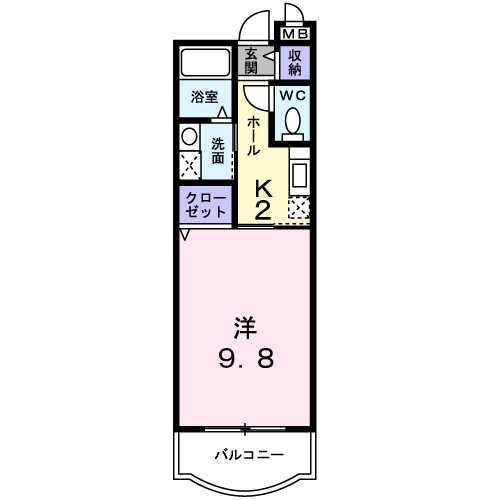 マンションあかやま 304号室 間取り