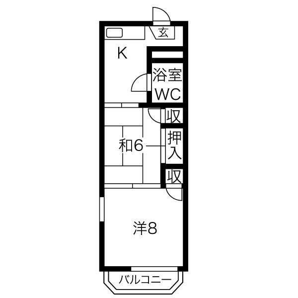 松原ハイツ 302号室 間取り