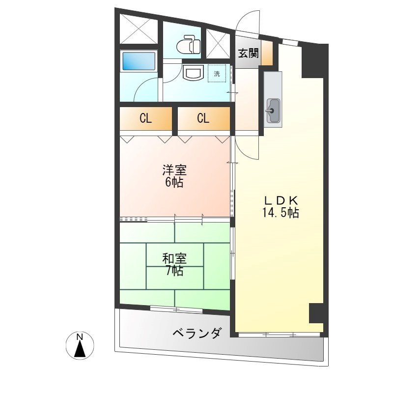 あさひレジデンス弐番館EAST 403号室 間取り