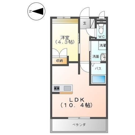 イーストヒルズ宿郷 305号室 間取り