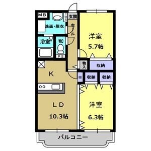 Y&Mコラール 303号室 間取り