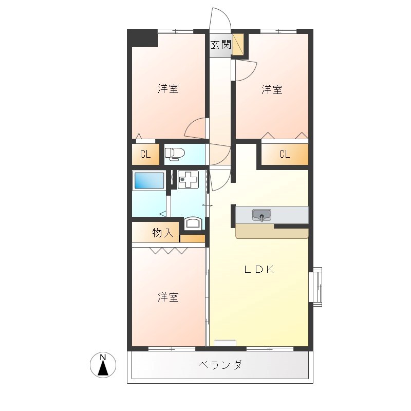 グリーンスクエア京町 306号室 間取り