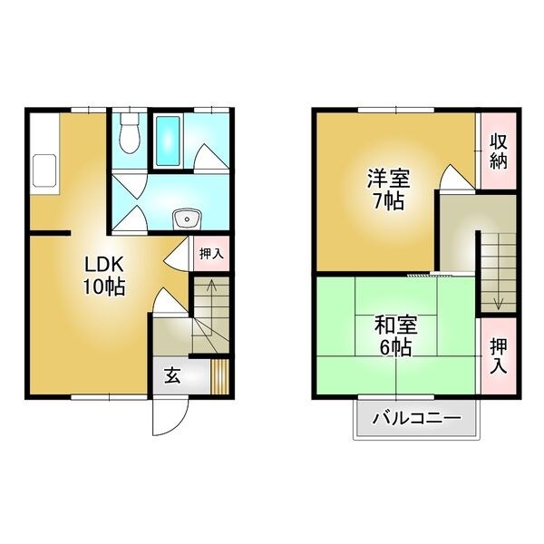 クレセントハウス 2号室 間取り