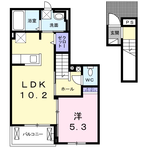 マルベリー 204号室 間取り