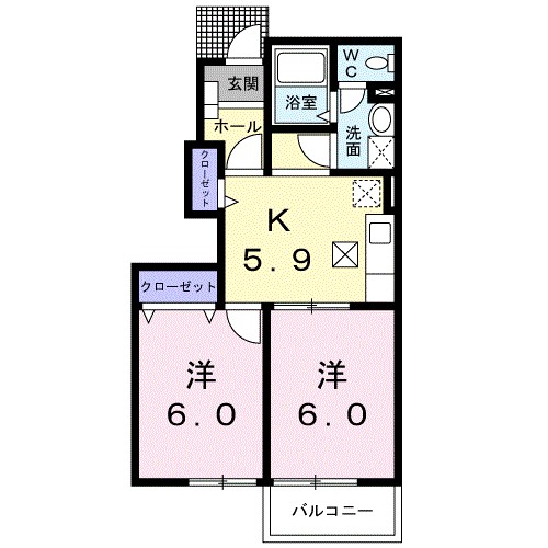 カーサ・ローマＡ 間取り図