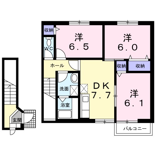 イマージュハイツＡ 202号室 間取り