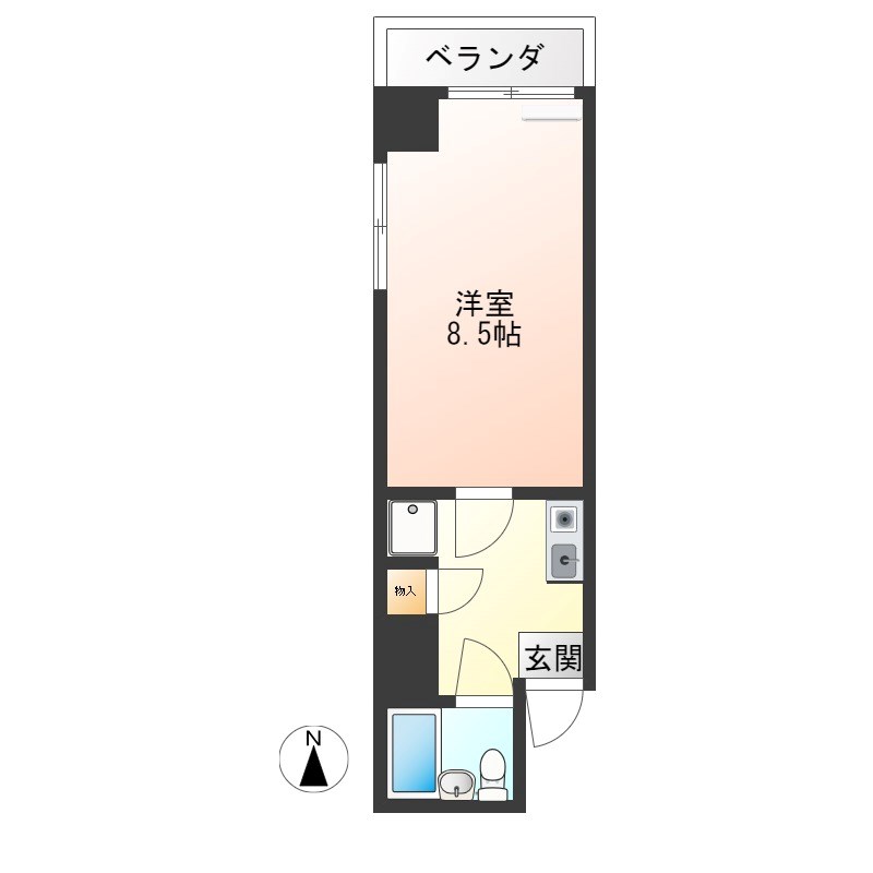 ランドパレス宇都宮平成通り 307号室 間取り