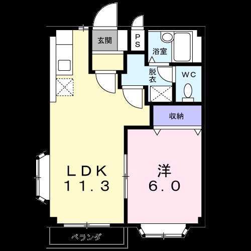 アーバンサクライＢ棟 205号室 間取り