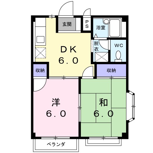 パンプキンハイツ 201号室 間取り