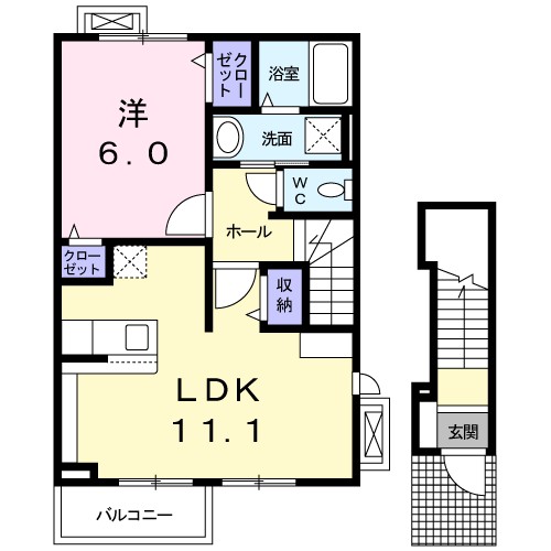 ブリアンローズ 202号室 間取り