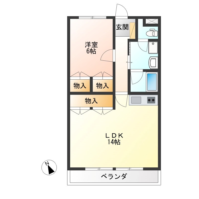 エル・ミオーレ 102号室 間取り