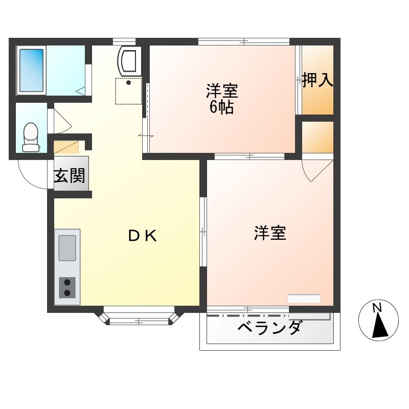 コーポマイウェイ 202号室 間取り