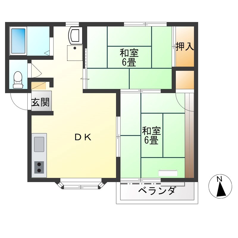 コーポマイウェイ 202号室 間取り