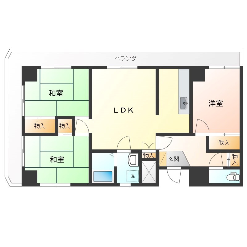 TUビル 501号室 間取り