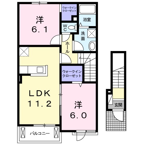 ヴェガ　ユウキⅡ 202号室 間取り