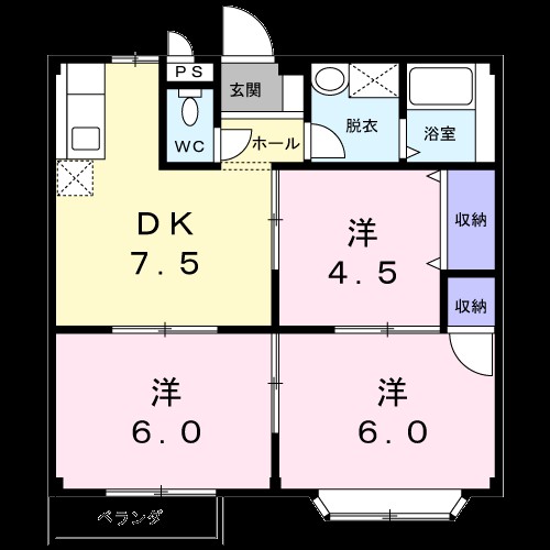 アビーロードＡ 203号室 間取り