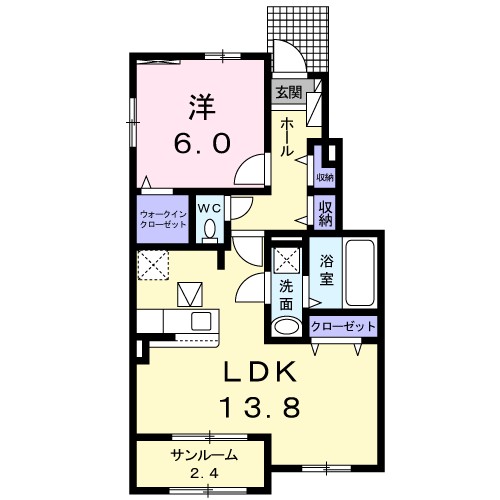 Ｍ－フォレストⅠ 103号室 間取り