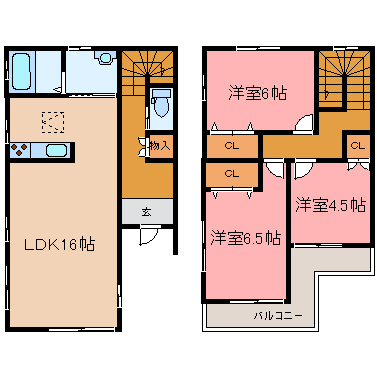 若草４丁目メゾネット 間取り図