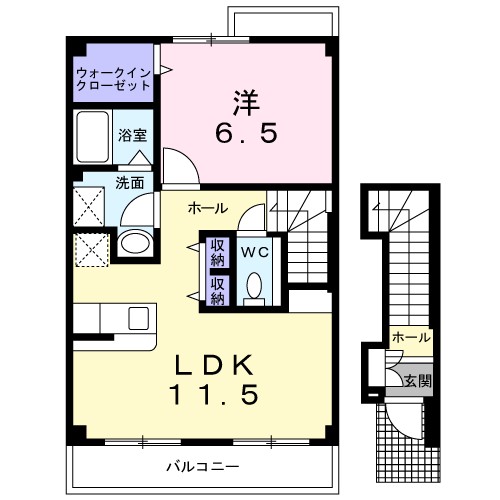 サンパティーク 202号室 間取り