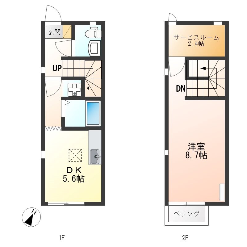 リースランドテクノ　G 106号室 間取り