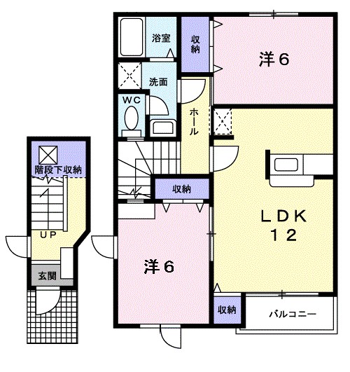 アウローラＤ 201号室 間取り