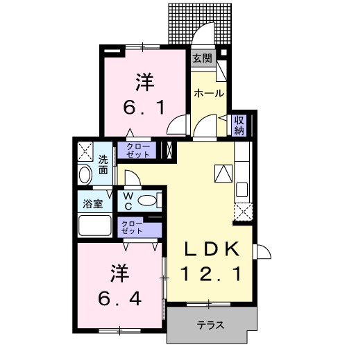 リアン 101号室 間取り